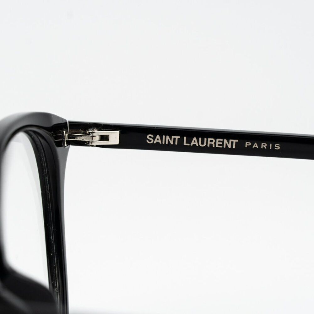 NEW Saint Laurent SL724/F 001 Black Oval Women Eyeglasses - Picture 6 of 10